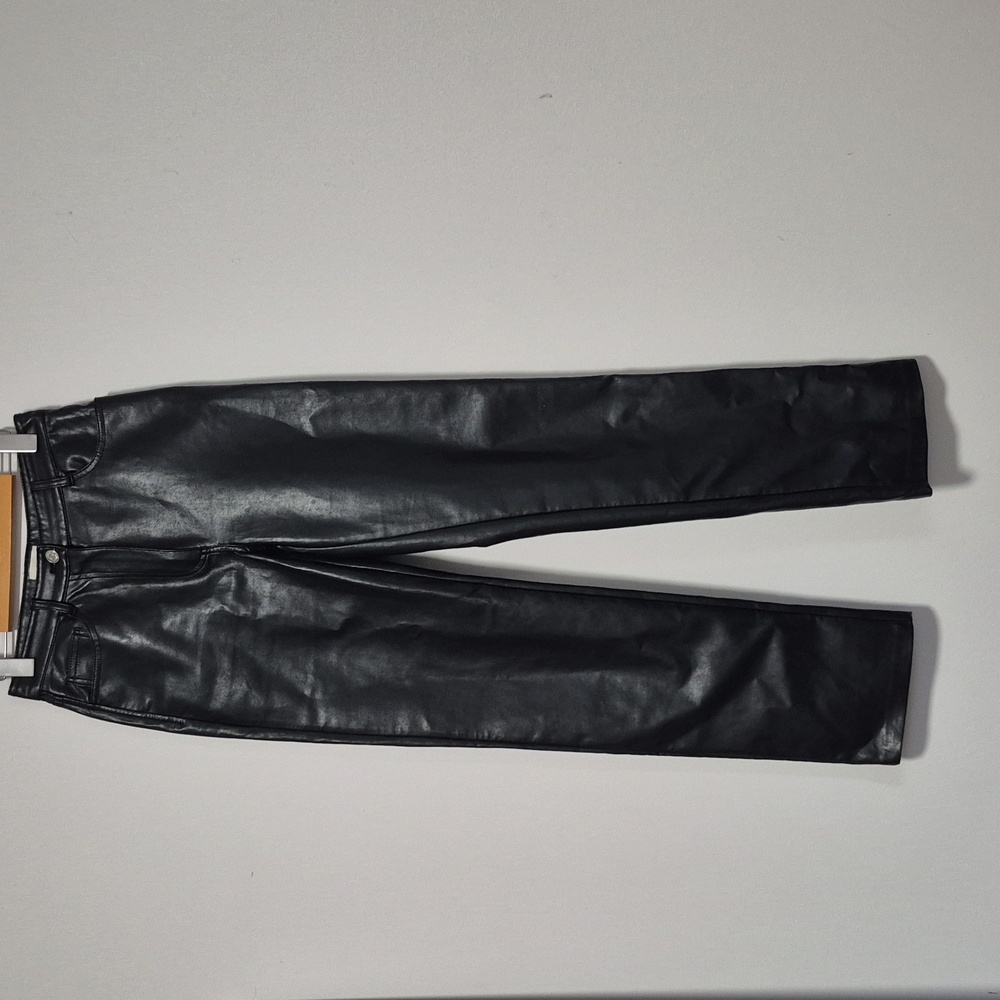 Aritzia Wilfred The Melina Pant Black Vegan Leather Straight Leg Pants High Rise